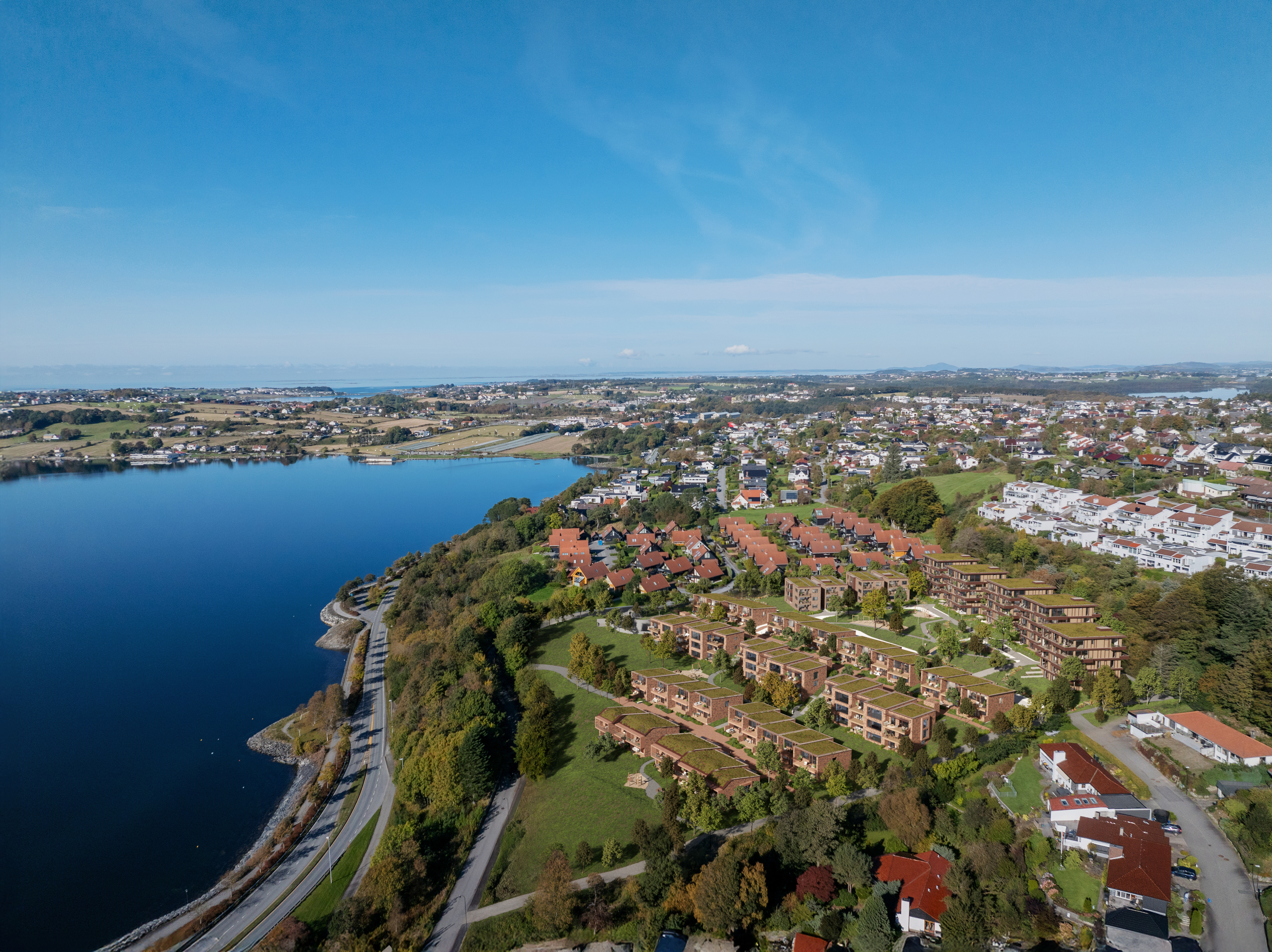 Architectural visualization — coastal aerial